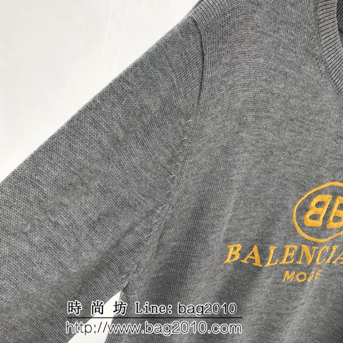 Balenciaga巴黎世家 18ss秋冬 官網同步 雙B刺繡字母針織毛衣 情侶款 ydi2000